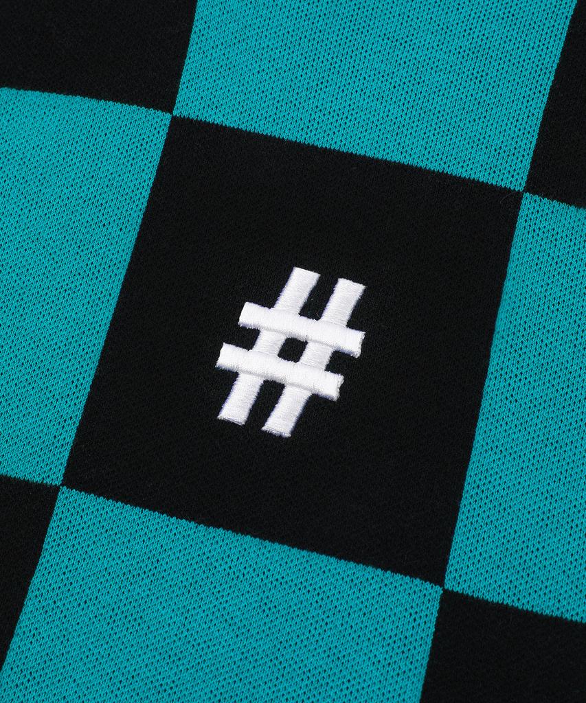 BEENTRILL Classic Checkerboard Oversized Knit (Teal)
