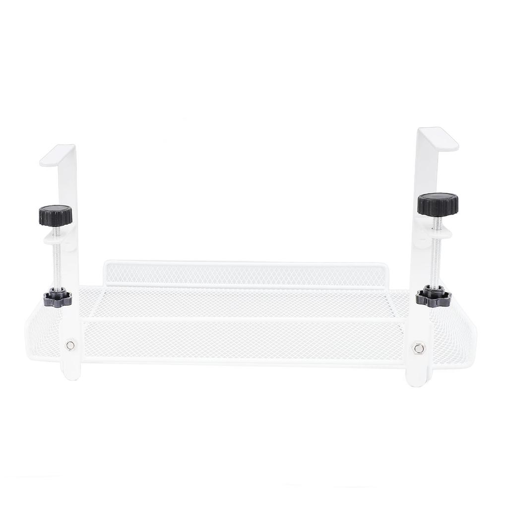 Under Desk Clamp On Storage Shelf Basket Cable Management Tray for Wire Router Power Strip