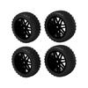 86mm Rim Rubber Tires with V Hole Outline for WLToys 144001 124018 124019 12428 1 10 RC Car PartsBlack