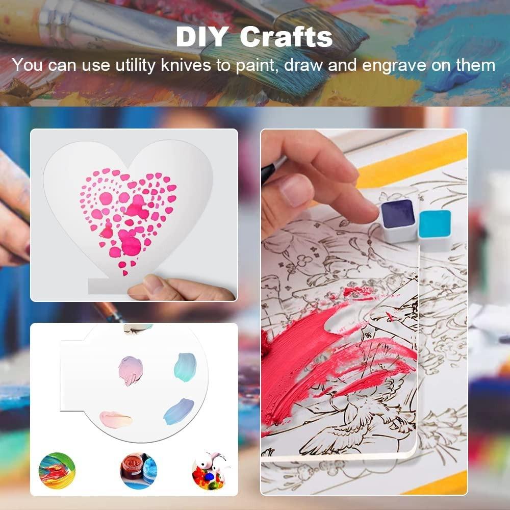 30/15/10/5 шт. Акриловая панель-вывеска, 2 мм прозрачный лист оргстекла, пустая пластина из плексигласа для светодиодной основы, проект DIY, поделка для дисплея