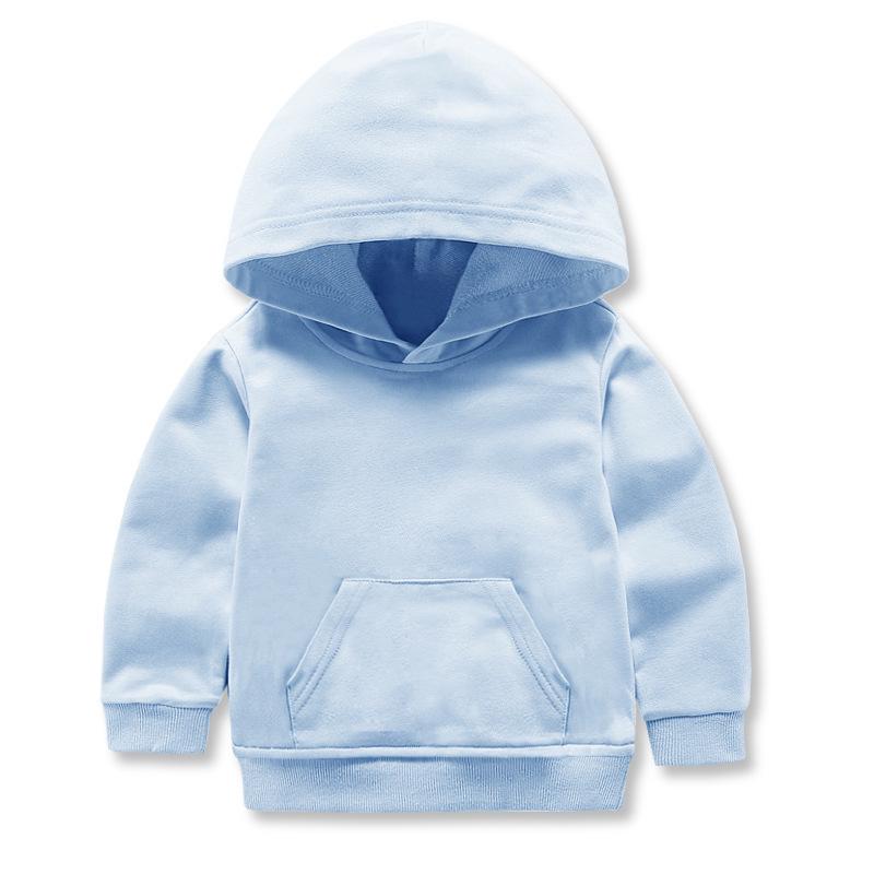 Новая осенняя детская однотонная толстовка с капюшоном - куртка с капюшоном с длинными рукавами для мальчиков и девочек