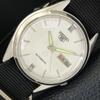 VINTAGE SEIKO 5 AUTOMATIC 7009A JAPAN MENS SILVER COLOR DIAL WATCH A701260-5 R206a-a701260