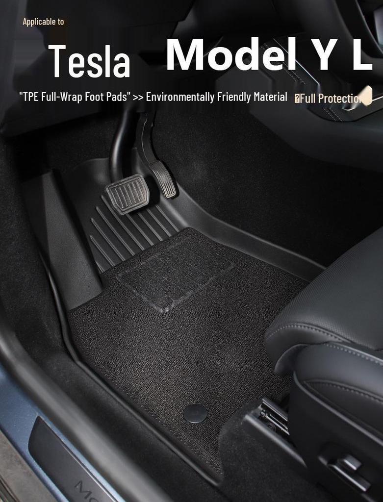 Индивидуальные коврики из ТПЭ для Tesla Model 3/Y 2025 - Премиальные автомобильные аксессуары