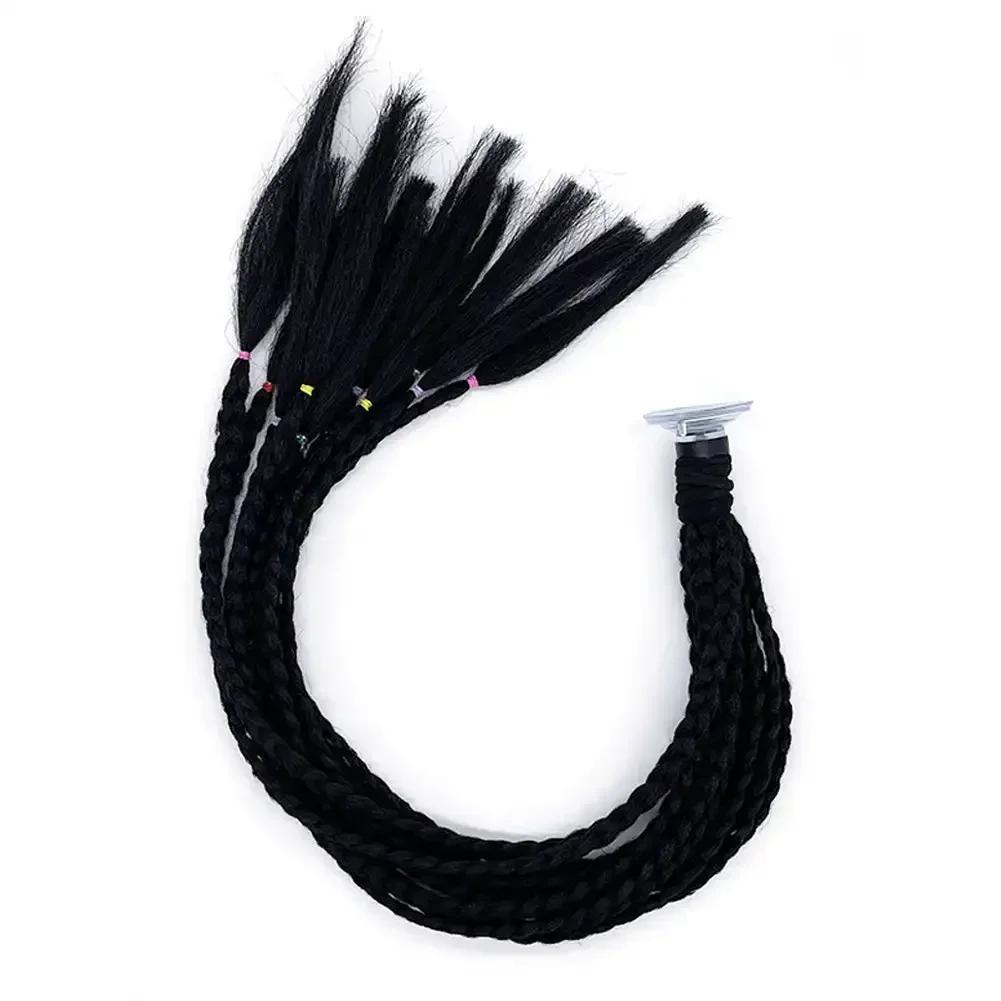 Дреды для шлема, косички для мотоцикла, грязная косичка, градиентная синтетическая косичка с присоской