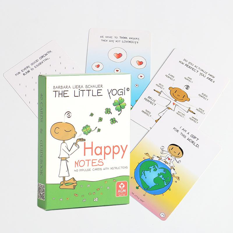 The Little Yogi Happy Notes Oracle A 40 Cards Fate Divination Deck Card Game Fortune Telling Game For Family Party Board Game