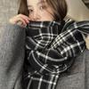 Thickened Imitation Cashmere Scarf Shawl Scarf Warm Cute Women's Plaid Scarf Winter New