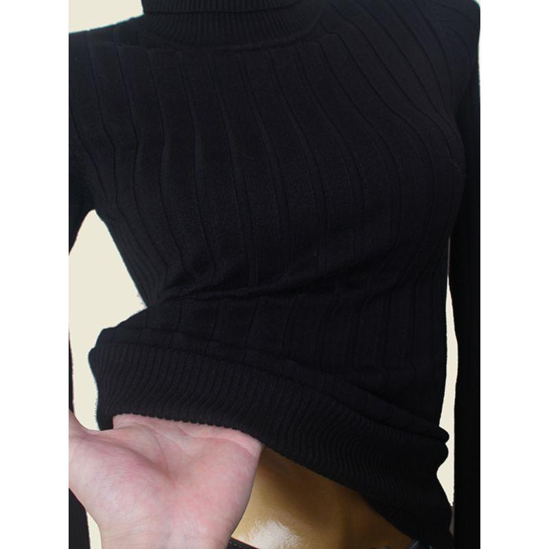 Winter Normcore Turtleneck Big Pit Bottoming Shirt Foreign Trade Original Order Slim Looking Pure Color Long Sleeves Pullover Thermal Sweater