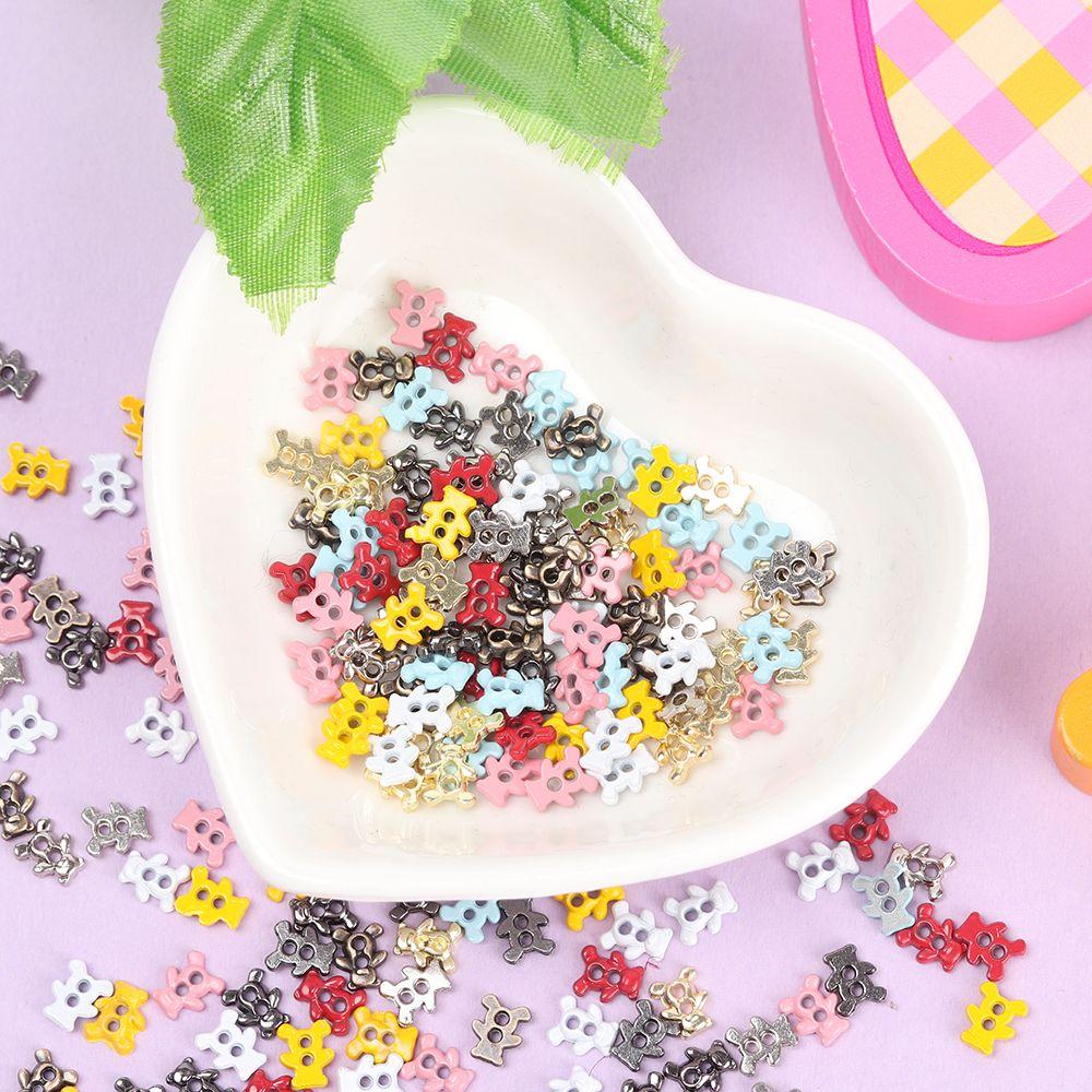 Bear Pattern Decoration Mini Buttons DIY Doll Clothes Metal Buckles Clothing Sewing Buckle