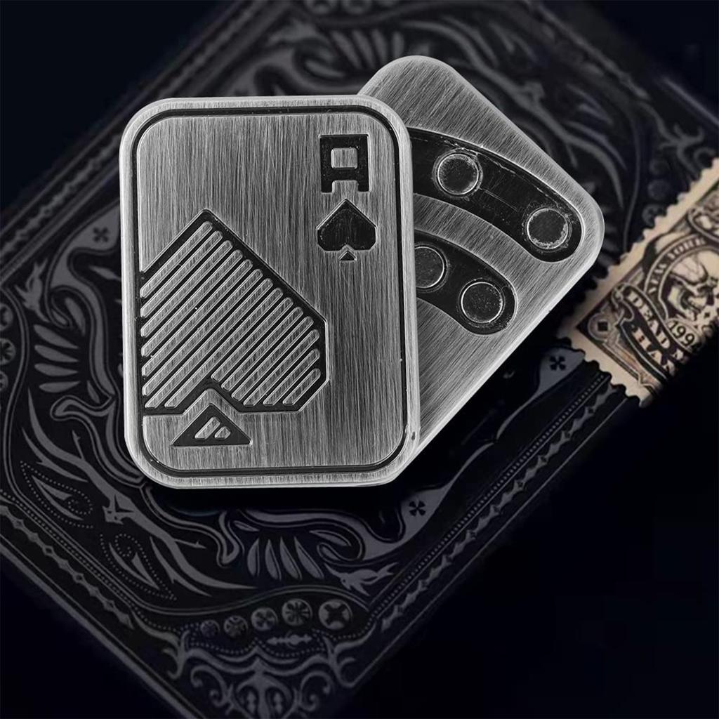 Покерная карта Push Card Портативный магнитный металлический слайдер для покера Игрушка для дома Школы Офиса На улице AA