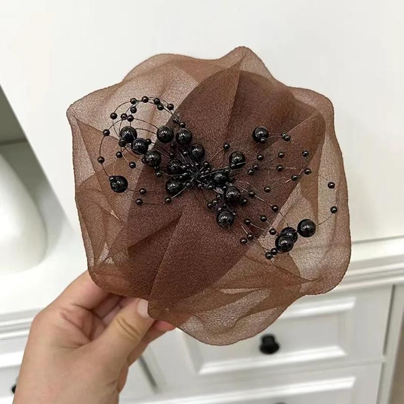 Elegant Half Hat Headband French Retro Hair Hoop Dinner Party Hairband Headwear