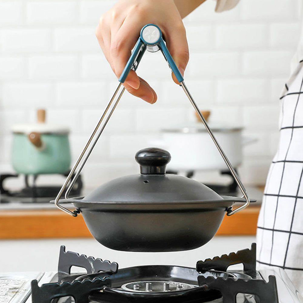 Foldable Steamer Lifter Non-slip Holder Plate Gripper Anti-Scalding Clip Dish Bowl Clamp
