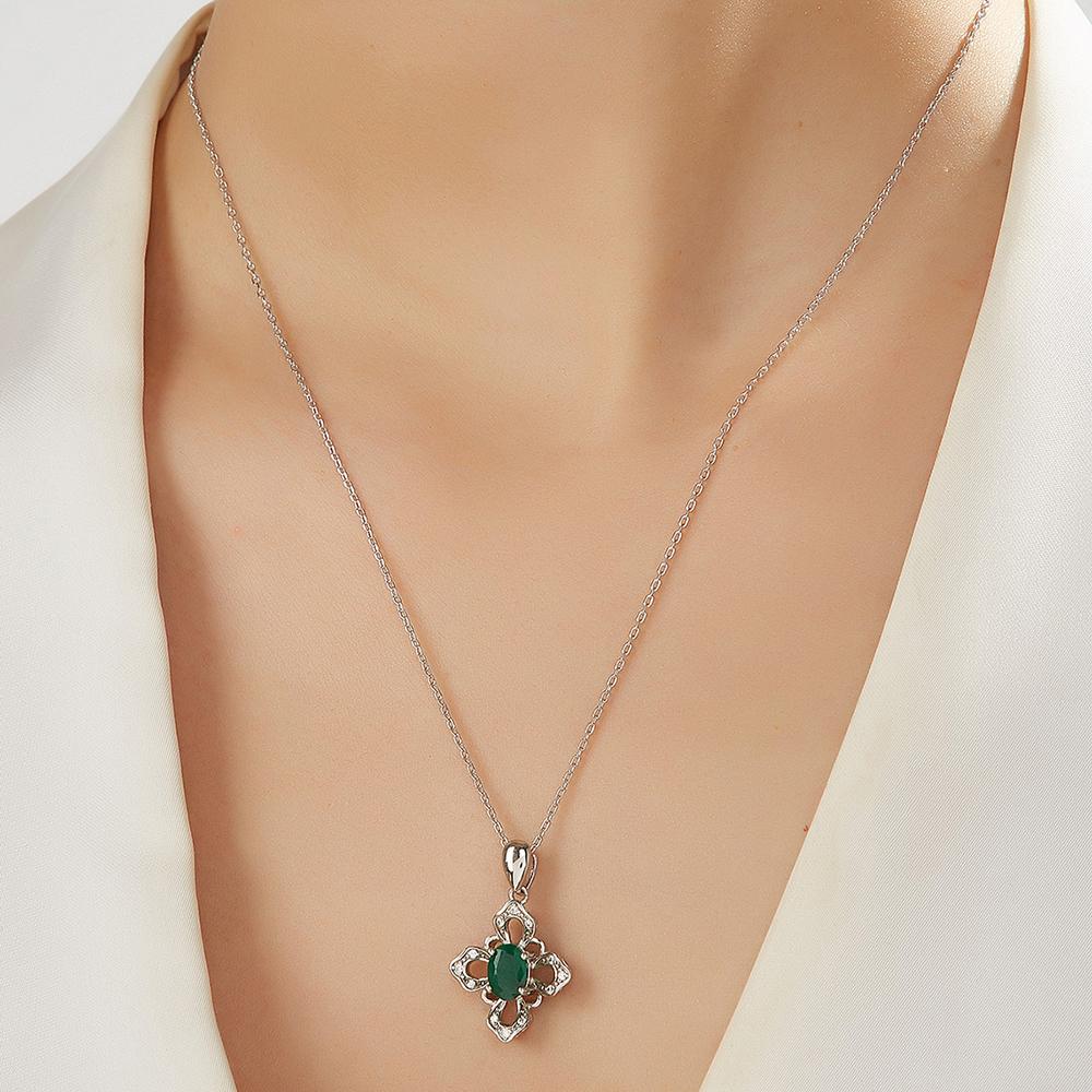 Bolaijewelry Драгоценный натуральный изумруд, серебро, элегантный дизайн, кулон, ожерелье для женщин, друзей, фестиваль, помолвка, роскошный подарок