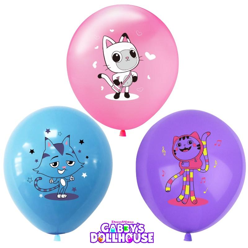 Воздушные шары для вечеринки в стиле «Кукольный домик Габби» 12-дюймовые латексные шары разных цветов с печатью логотипа