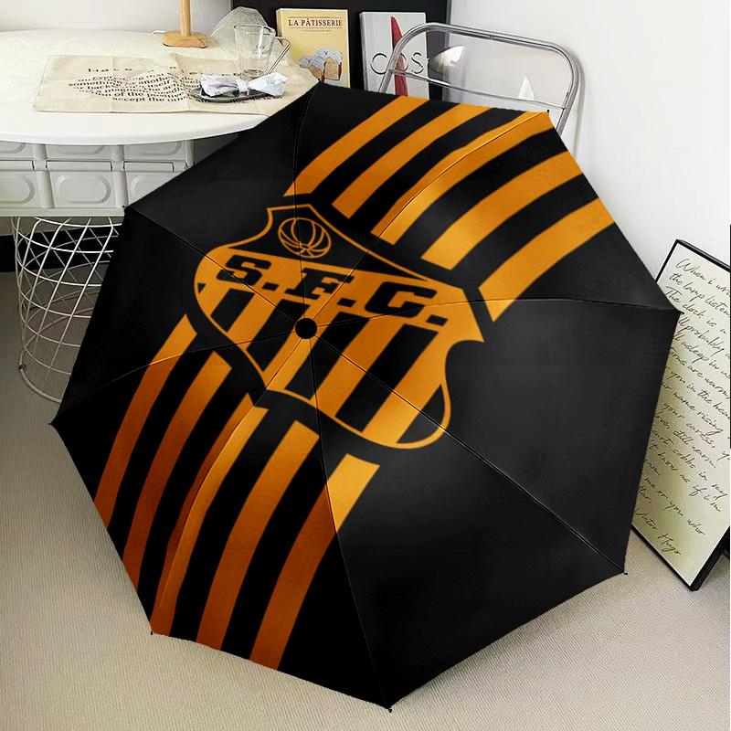 1PC Powerful Football Crest Design Printed Umbrella Folding umbrella, automatic umbrella 8-Frame for Travel, camping Fan gifts Christmas Gifts