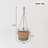 Creative Woven Straw Flower Basket for Hanging Plants