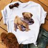 Cute French Bulldog T-shirt Animal Harajuku Print Pattern Shirt Fun French Bulldog Short Sleeves Animal Lover Tshirt Dog Mom Tee