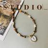 Садовая Осень/Зима Майярд Тигровый Глаз Бусины Ожерелье Женское Легкая Роскошь Натуральный Камень Цепочка для Свитера