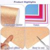 PATIKIL 40 Sheets Glitter Cardstock for DIY Party Handmade and Decoration Paper, A4, 250GS, Medium, Champagne, Fans, Crafts, Scrapbooking,