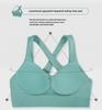 Женский ударопрочный спортивный бюстгальтер телесного цвета с поддержкой спины и латексными подушечками для высокоинтенсивных занятий спортом, бега и йоги