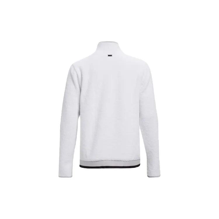 Under Armour Sweatshirts Women's White Stand Collar Moderate Regular (Unisex) Sweatshirts 1366355 100