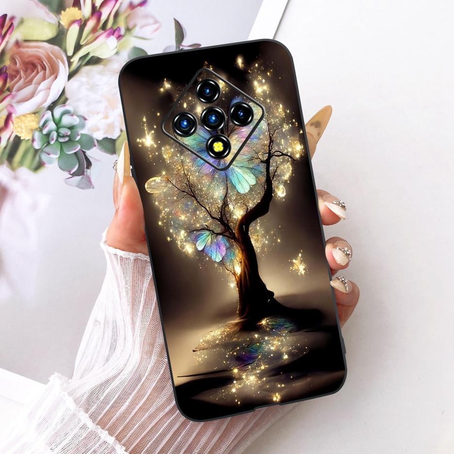 Чехол для Infinix Zero 8 X687 Стильные Цветы Бабочки Рисованный Чехол Мягкий Тонкий Чехол для Телефона Для Infinix Zero 8i Zero8 i X687B Сумки