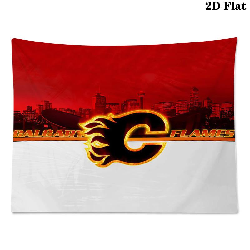 Calgary Flames Printed Tapestry – Wall Hanging for Bedrooms, Dorms, and Home Decor