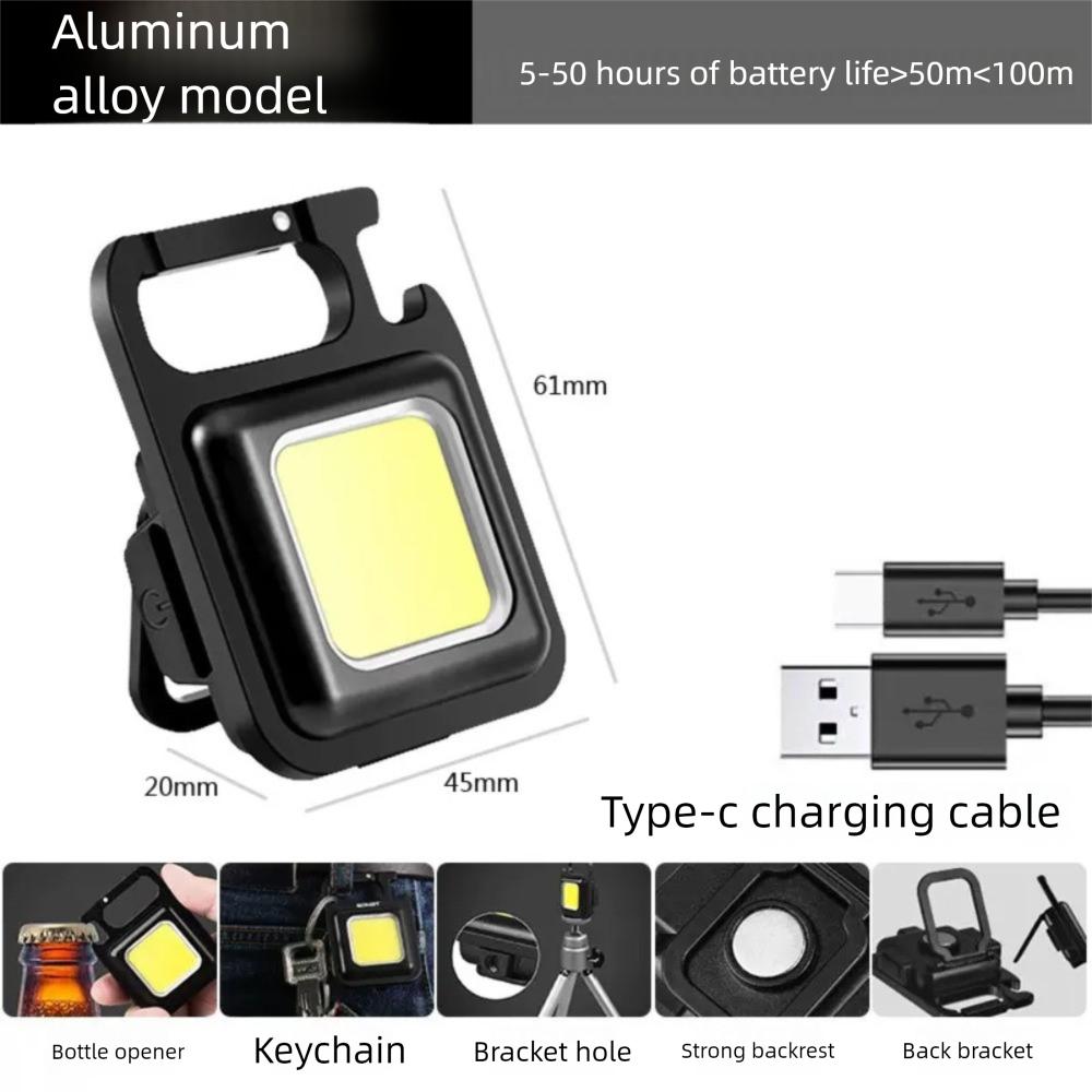 USB Charging Flashlight Super Bright Emergency Light High Quality Keychain Work Light  Outdoor