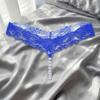 Mesh Flower Underwear for Women Hollow Open Crotch Thin Belt Thong Lace Underpants  Hotel