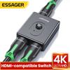 Essager HDMI-compatible Splitter Switch 4K 2.0 HDMI-compatible Switcher 1x2 / 2x1 Adapter 2 In 1 Out Converter For PS4 HD TV BOX