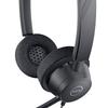 Dell Pro Stereo Headset WH3022, Teams Certified, Wired, USB Connection, Noise-Canceling Microphone, Volume Control, 3-Year Warranty, Black