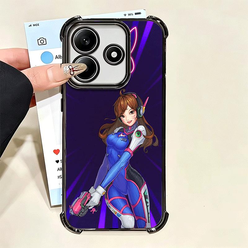 O-Overwatchs D-DVA Мягкий чехол для телефона для Xiaomi Poco X7 X8 Pro Max X6 X5 X3 F8 Ultra F7 M8 M7 M5S Redmi 15C 15A 15 14C 13C 12C 13