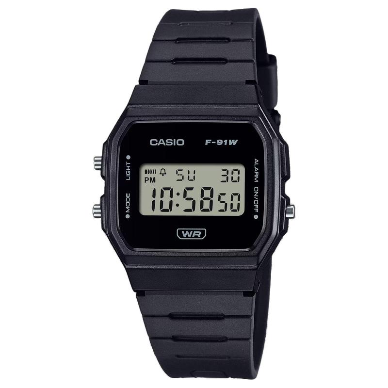 Casio Серия POP водонепроницаемые кварцевые часы с ремешком из смолы, универсальные японские и корейские часы, серый циферблат F-91WB-1A
