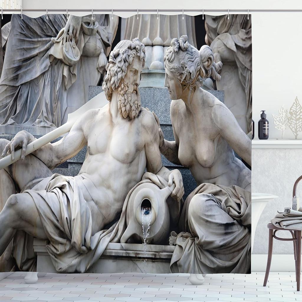 Vintage Car Shower Curtain Rusty Classic Abandoned Trucks Wyoming Countryside Antique Americana Decor with Hooks