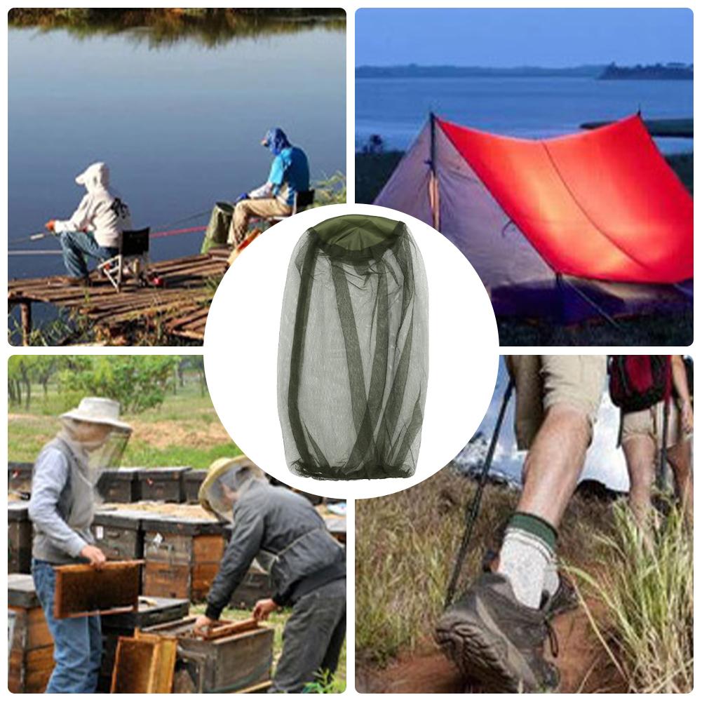 1/2 PCS Face Head Protector Midge Head Net Bug Mesh Head Net Midge Net Hat Head Cover for Outdoor Hiking Camping Walking Fishing