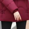 Зимние короткие пуховики для женщин среднего возраста больших размеров, винтажные парки с капюшоном, элегантные толстые теплые пуховики, женская верхняя одежда