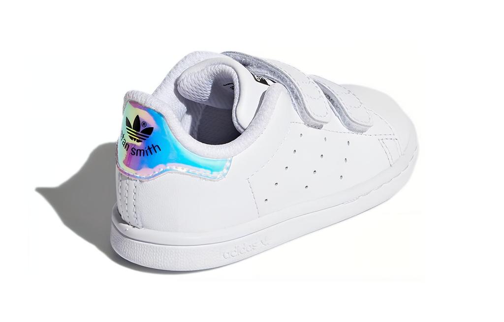 Adidas Originals STAN SMITH Abrasion Resistant Low top Toddler Shoes White Silver Infant And Toddler AQ6274