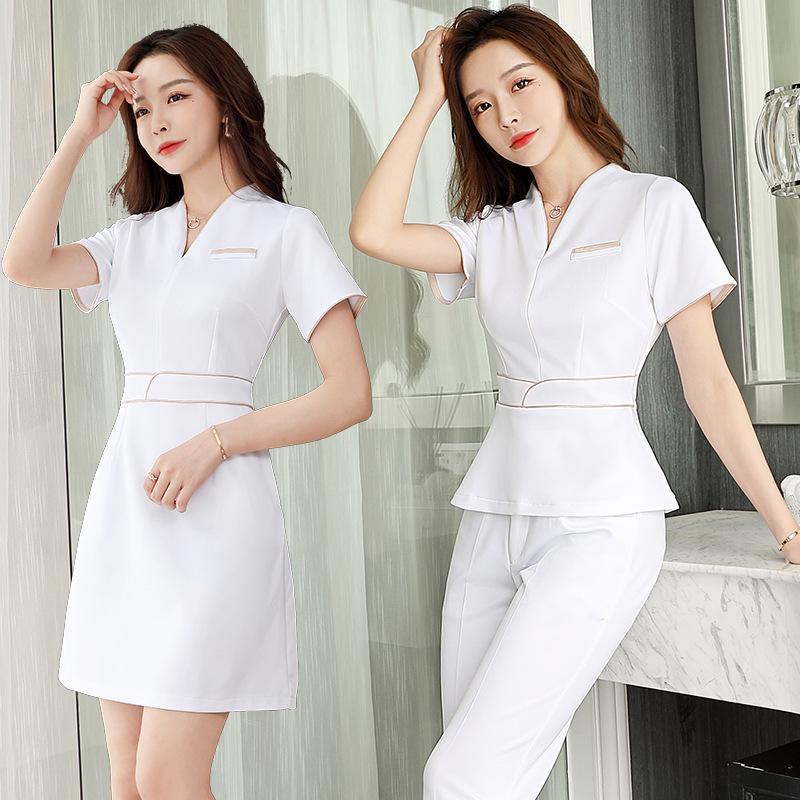 Chinese Style Women's Summer Uniform Dress for Spa Technicians