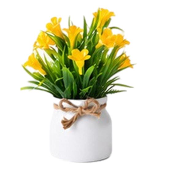 Mini Simulated Potted Plant, Maintenance-Free Desktop Decor, Rustic Style Mini Flower Pots, for Office Bathroom Bookshelf Spaces