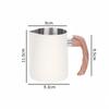 Питчер для вспенивания молока для кофе, кувшин, прецизионная шкала, нержавеющая сталь 304, ручка под дерево, мерный стаканчик, высококачественная кофейная посуда