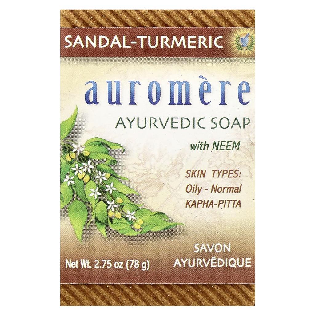 Ayurvedic Soap with Neem, Sandal-Turmeric, 78G(2.75Oz)
