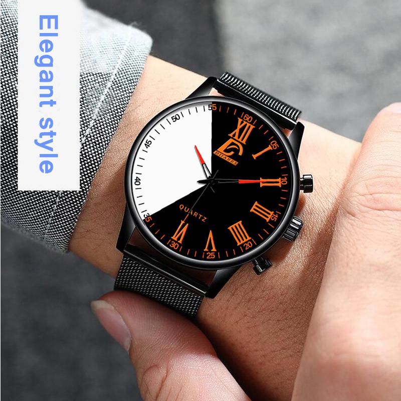 Fashion Mens Watches Casual Quartz Wrist Watch for Men Luxury Business Black Watch Male Clock