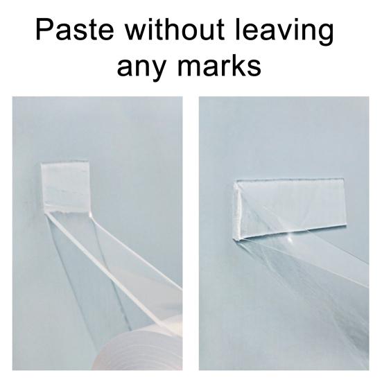 1 рулон 200/300/500 см нанометровая лента водонепроницаемая двусторонняя сверхпрочная лента с сильным клеем съемная без следов многоцелевая прозрачная монтажная лента