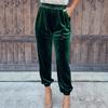 Fashion Straight Velvet Women Trousers Autumn Winter  Pants 2023 Elastic Waist Thick Warm Casual Long Pants Pantalon 29668