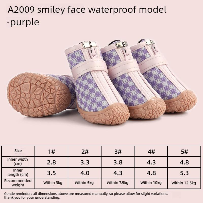 Non-Slip Dog Shoes Reflective Straps Breathable Pet Boots Outdoor Wear-resistant Paw Protectors for Small Dogs Pet Products