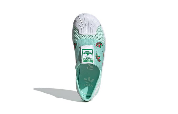 adidas Оригиналы SUPERSTAR 360 Smr 360 C Дышащие Низкие Скейтбордические Кроссовки Зеленый Белый Дети Возраст 3 7 Лет FY9835