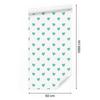 Heart Wallpaper White, Mint and Sea Blue 50x1000