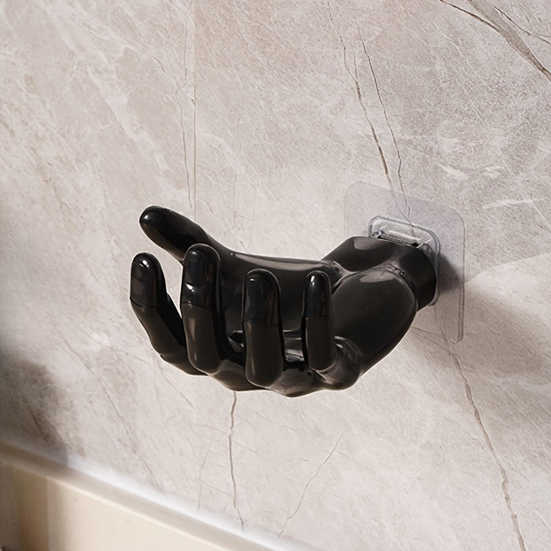 Креативная мыльница-крючок в форме ладони, дизайн в виде пальца и руки, настенные крючки-вешалки, органайзер для хранения в ванной, декоративная полка для дисплея, домашний органайзер