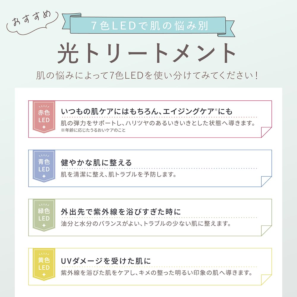 Linka Wearable 7LED Mask Light Beauty Cordless Beauty While [Long-awaited Renewal]