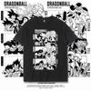 Dragon Ball Анимационные производные Гоку Вегета Бу Фриза Печатная футболка с коротким рукавом Мода для мужчин и женщин Свободный хлопковый топ