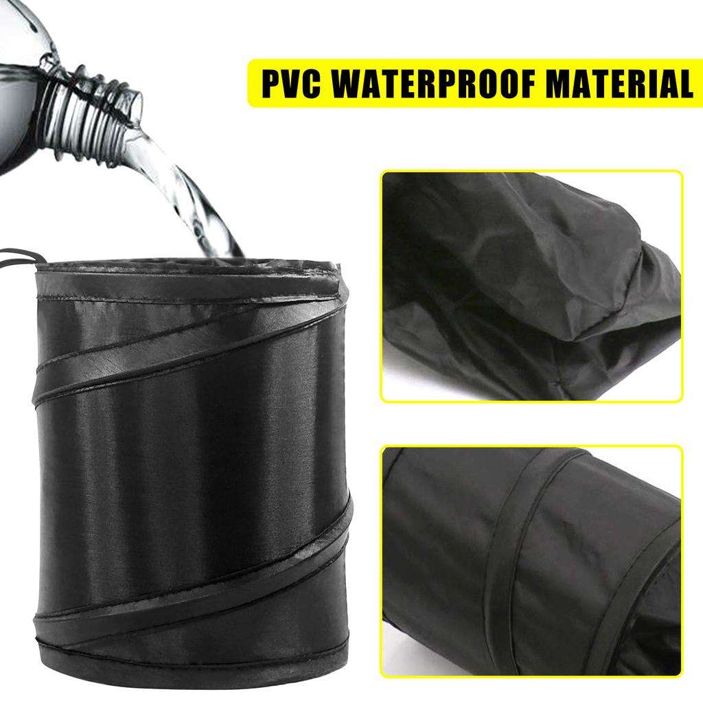 Car Trash Can Leak-Proof Waterproof Collapsible Pop Up Trash Bag for Car Portable Garbage Bin Waste Basket Bin Rubbish